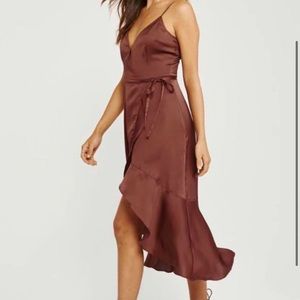 Abercrombie Ruffle Hem Midi Dress